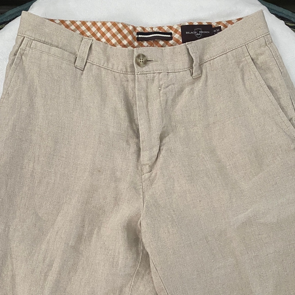 Black Brown 1826 Men's Beige Chinos - Picture 1 of 9